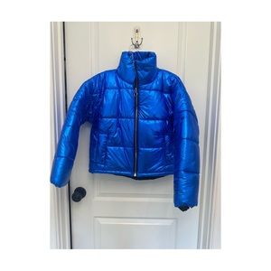 Dolls Kill Royal Hypnotic Metallic Puffer Jacket